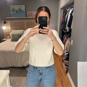 Abercrombie & Fitch Off-White Cowl Neck Sweater